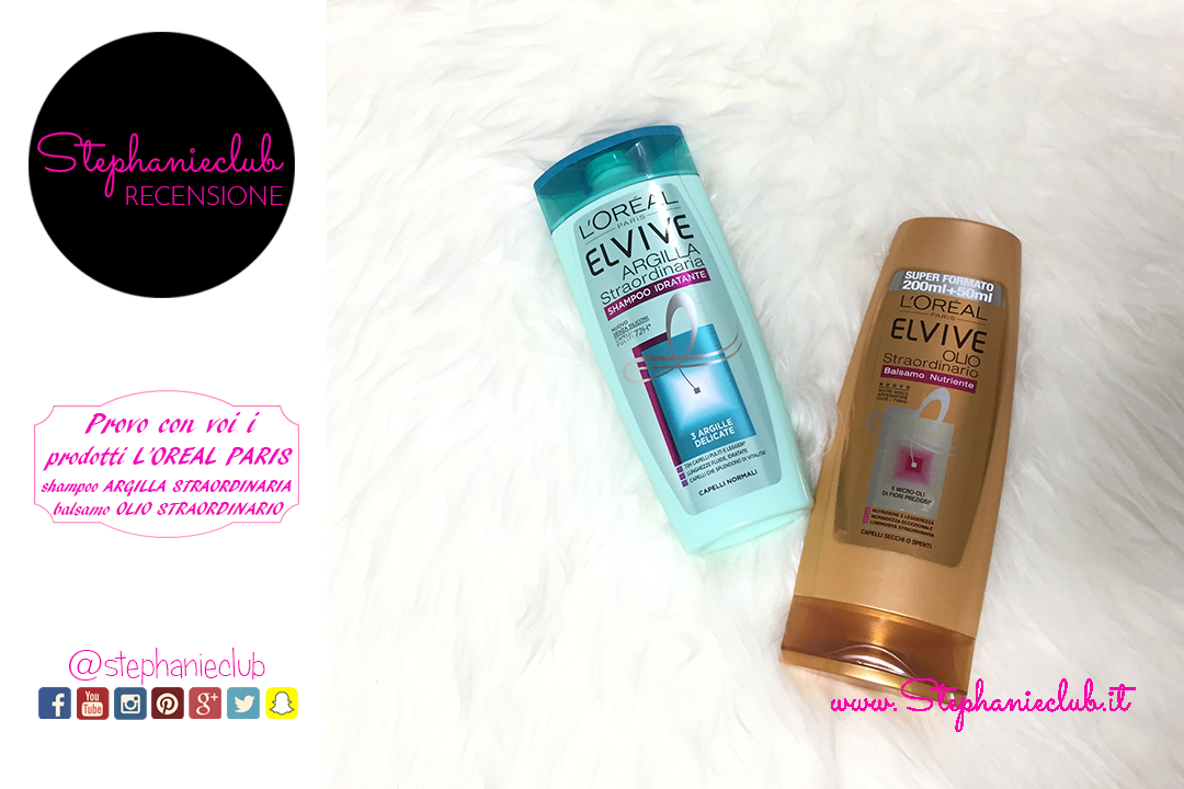 Recensione L’Oreal Elvive shampoo Argilla Straordinaria e balsamo Olio Straordinario