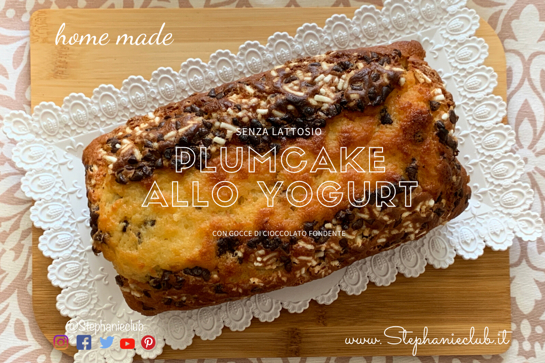 Plumcake allo yogurt con gocce di cioccolato fondente – senza lattosio